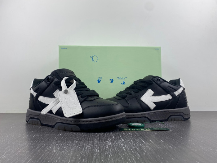 ofw out of office low-top leather sneakers