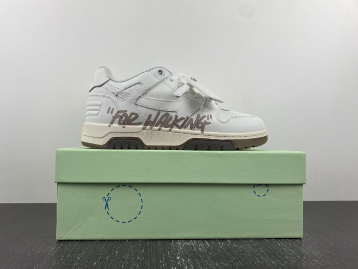 ofw out of office low-top leather sneakers