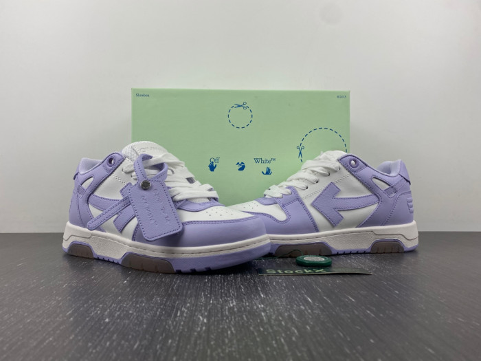 ofw out of office low-top leather sneakers