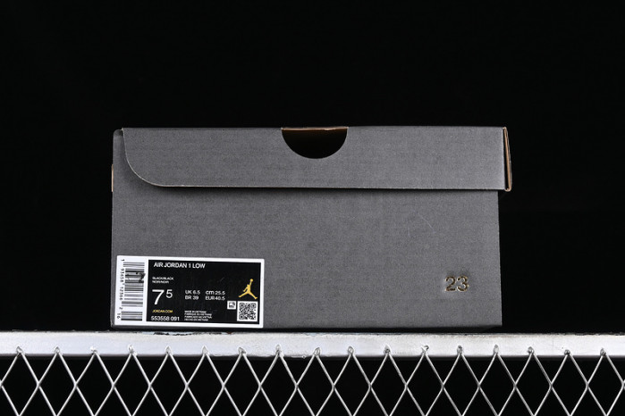 jordan 1 low triple black - 553558-091