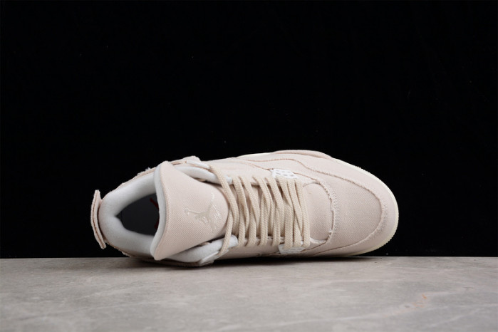 air jordan 4 canvas sail cement grey dq4909-100